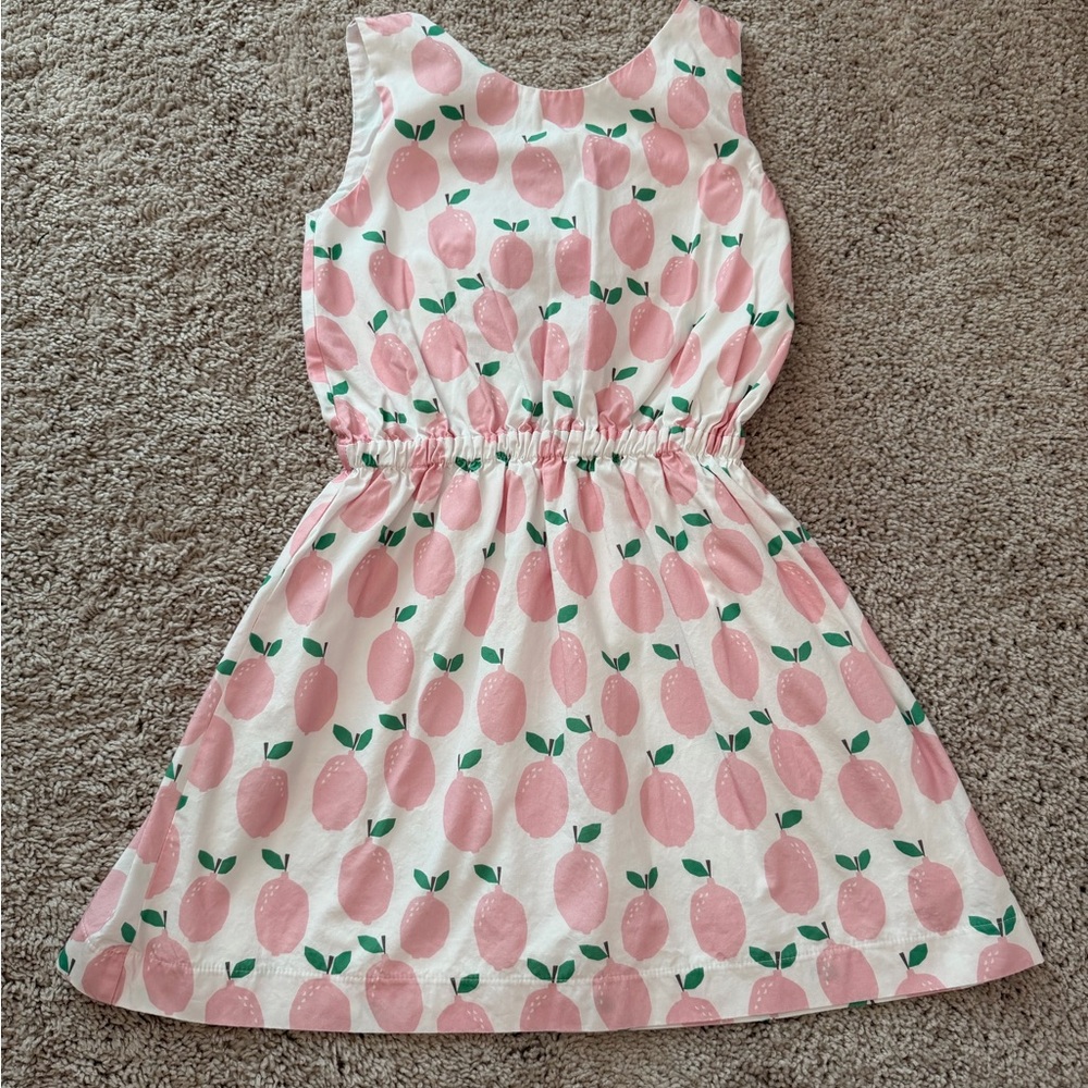 James & Lottie Pink Lemons Dress with beautiful tie back